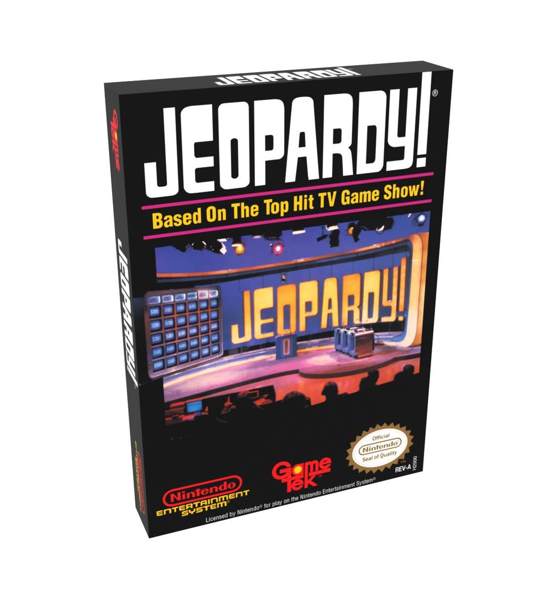 Jeopardy! | NTSC | Nintendo | NES | En | Reproduction Box - Etsy