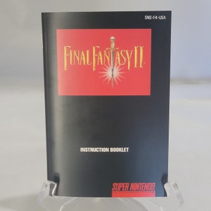 Final Fantasy 2 | NTSC | Super Nintendo | SNES | Fr | Manuel d'instructions de l'utilisateur