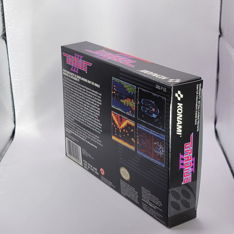Gradius 3 | NTSC | Super Nintendo | SNES | En | Reproduction Box and ...