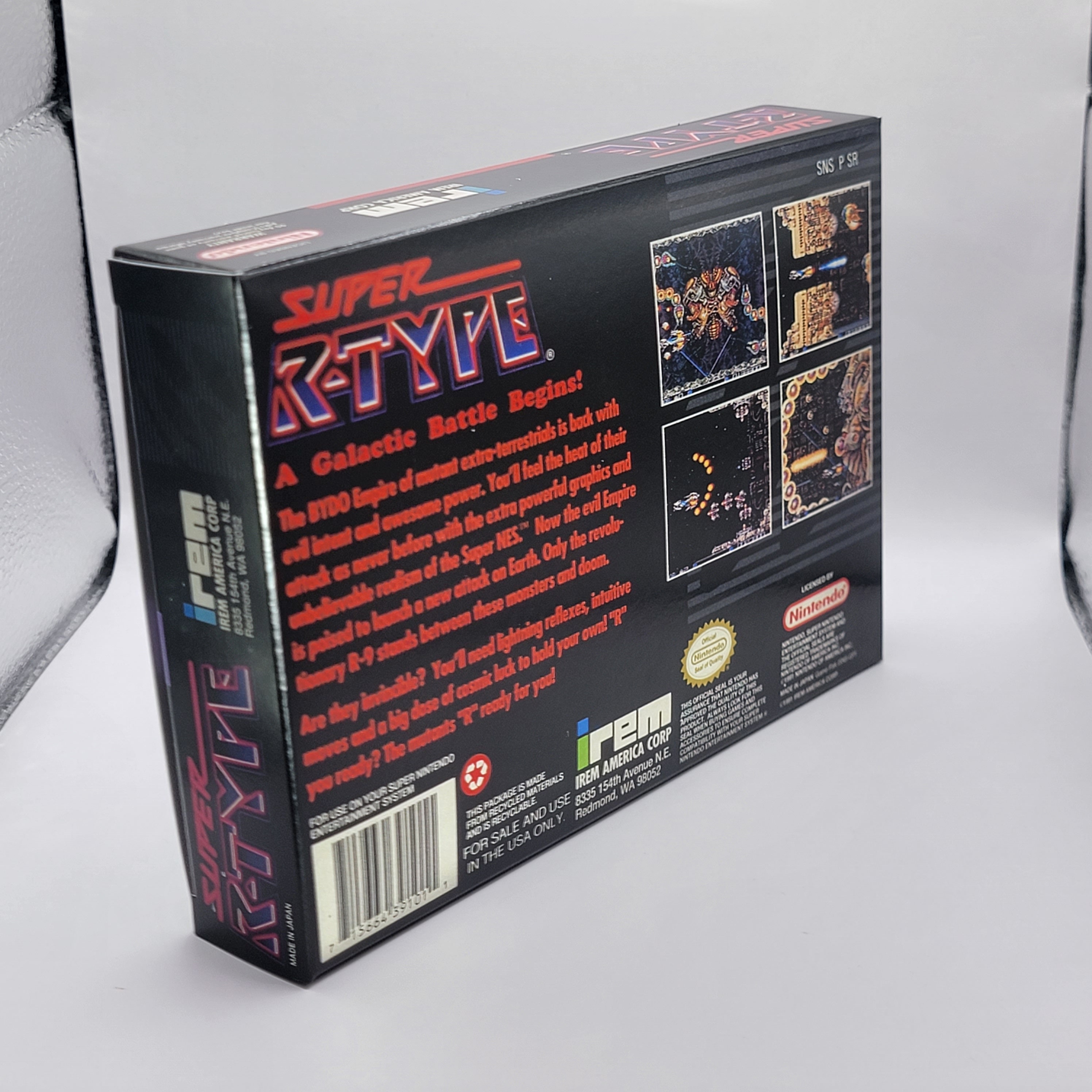Super R-type | NTSC | Super Nintendo | SNES | En | Reproduction Box and ...