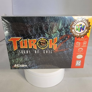 Turok 2 Seeds of Evil | NTSC | Nintendo 64 | N64 | En | Reproduction Box and Inner Tray