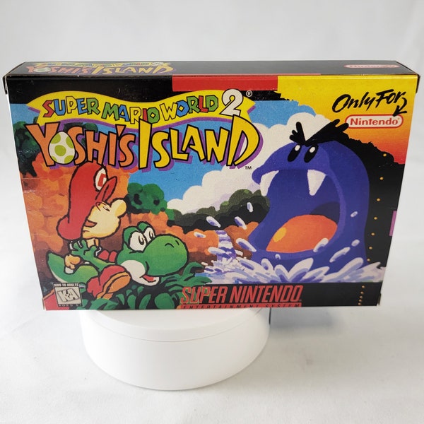Super Mario World 2 Yoshi's Island | NTSC | Super Nintendo | SNES | En | Reproduction Box and Inner Tray