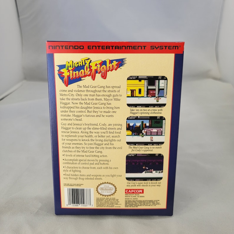 Mighty Final Fight | NTSC | Nintendo | NES | En | Reproduction Box - Etsy