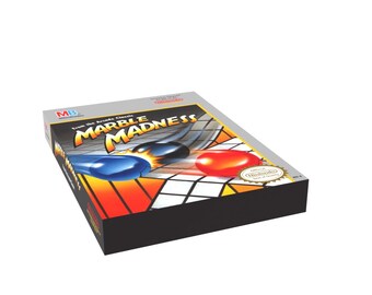 FC★MARBLE MADNESS NES 海外版★箱付・説明書付・ソフト付 Marble Madness | NTSC | Nintendo | NES | En | Reproduction Box - Etsy