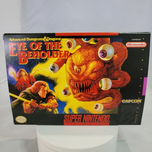 Advanced D&D Eye of the Beholder | NTSC | Super Nintendo | SNES | En | Reproduction Box and Inner Tray