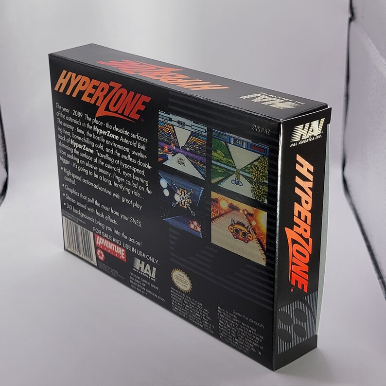 Hyperzone Hyperzone | NTSC | Super Nintendo | SNES | En | Reproduction Box and ...