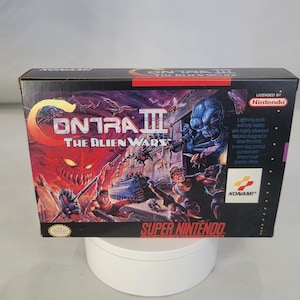 Contra 3 | NTSC | Super Nintendo | SNES | En | Reproduction Box and Inner Tray