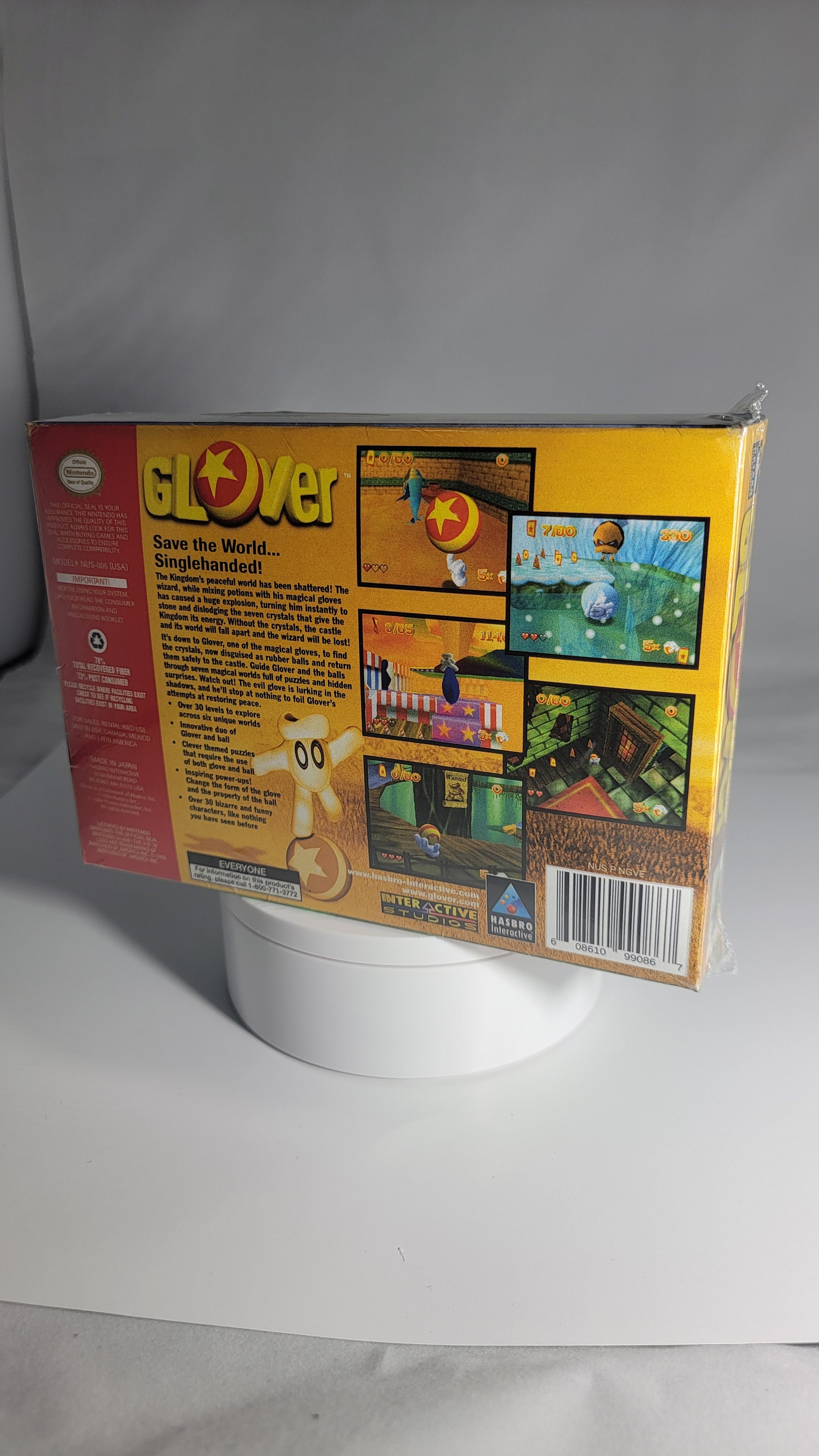 Glover | NTSC | Nintendo 64 | N64 | En | Reproduction Box and
