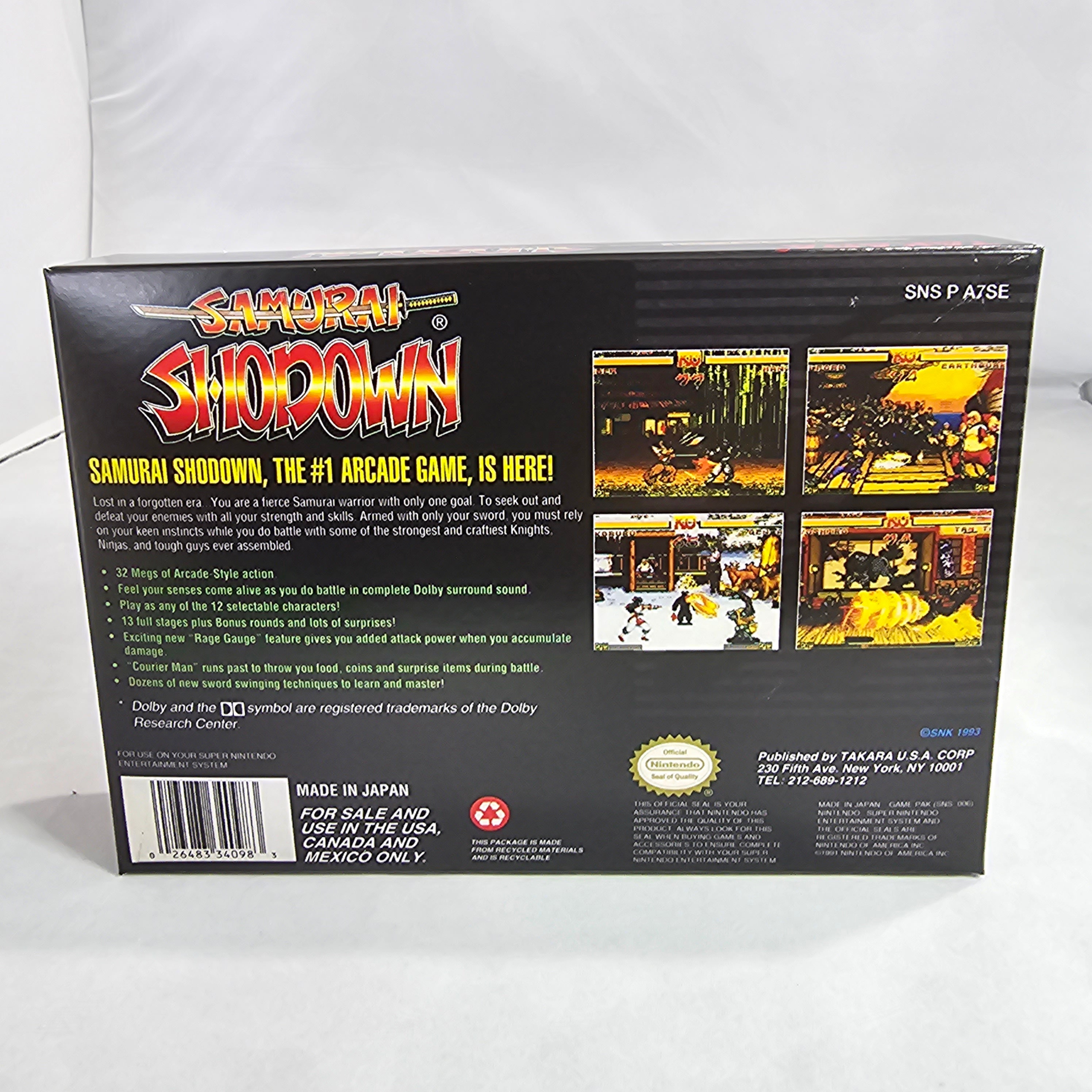 Samurai Shodown | NTSC | Super Nintendo | SNES | En