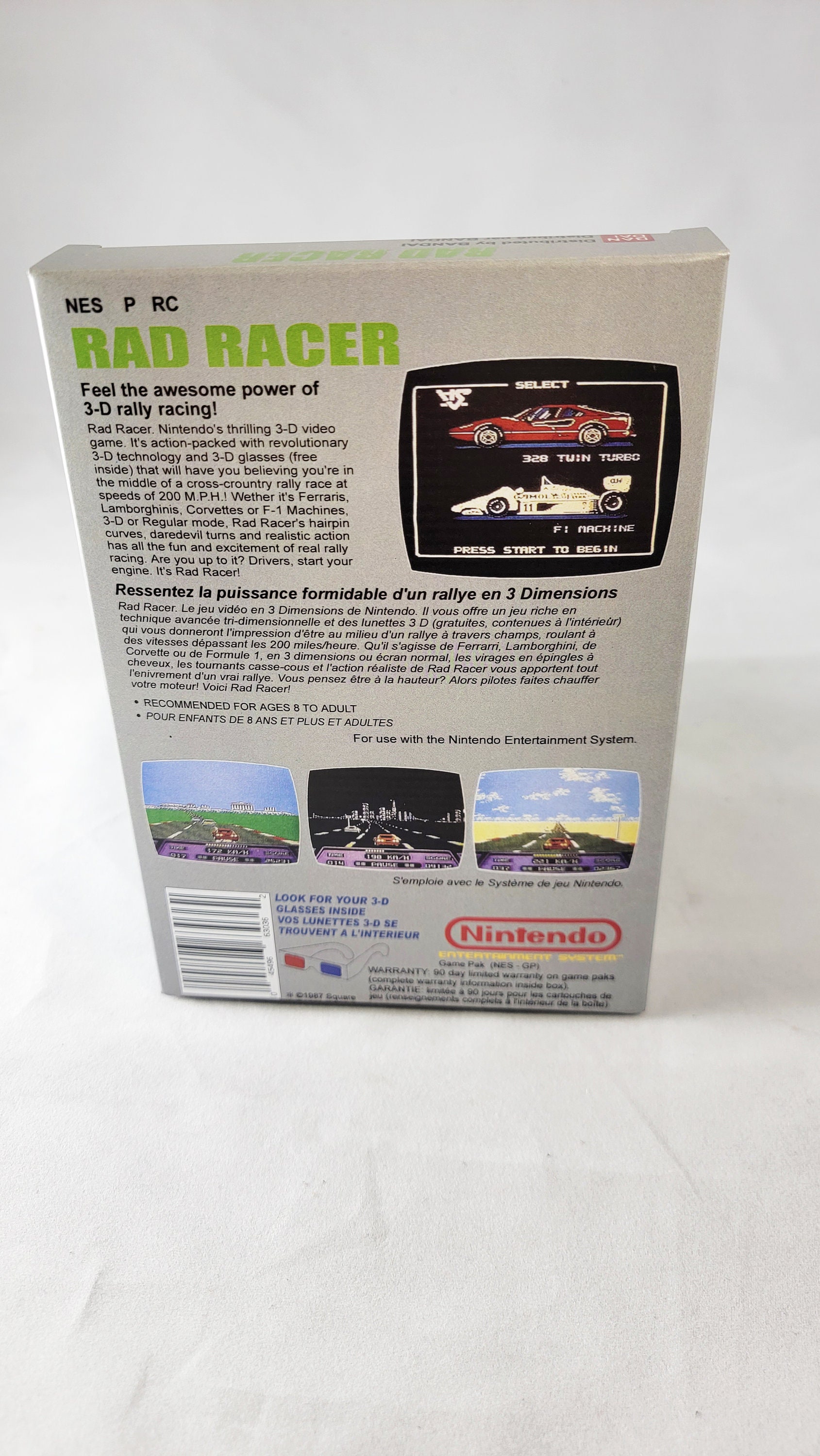 Rad Racer | PAL | Nintendo | NES | En,fr | Reproduction Box - Etsy