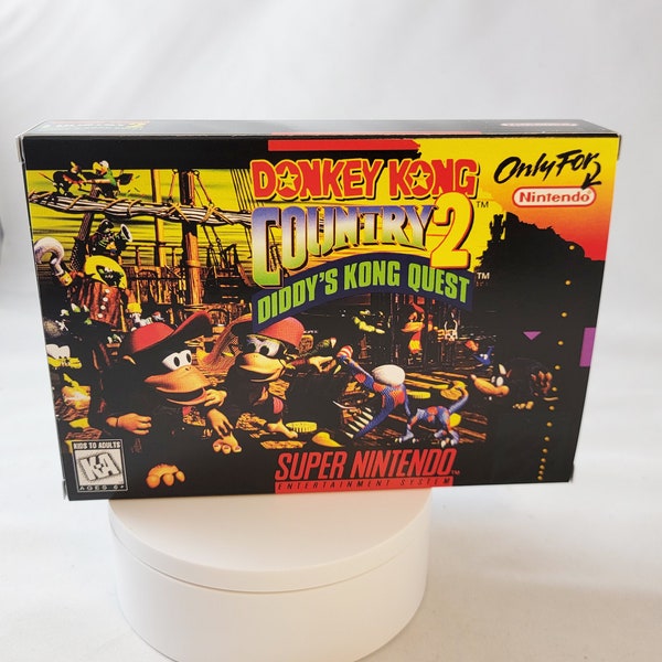 Donkey Kong Country 2 | NTSC | Super Nintendo | SNES | En | Reproduction Box and Inner Tray