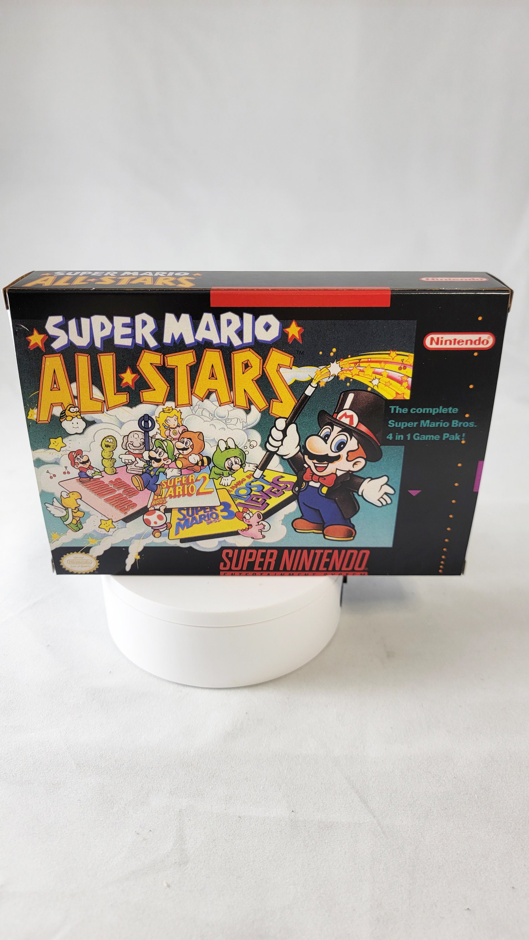Super Mario All-Stars | NTSC | Super Nintendo | SNES | En | Reproduction Box and Inner Tray