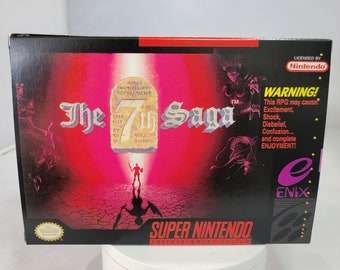 The 7th Saga / NTSC / Super Nintendo / SNES / En / Scatola di riproduzione e vassoio interno