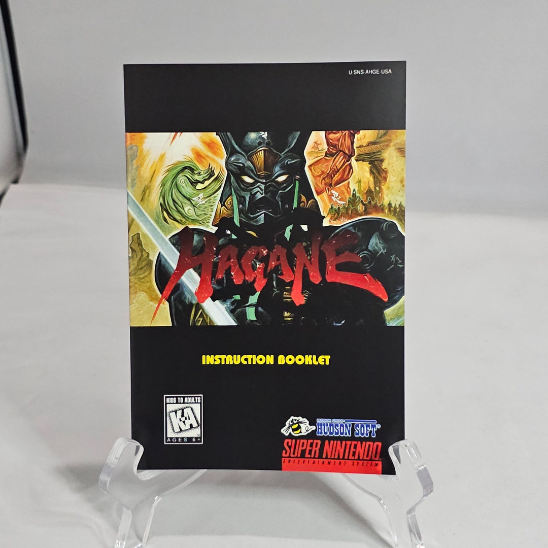 Hagane | NTSC | Super Nintendo | SNES | En | User Instruction Manual - Etsy