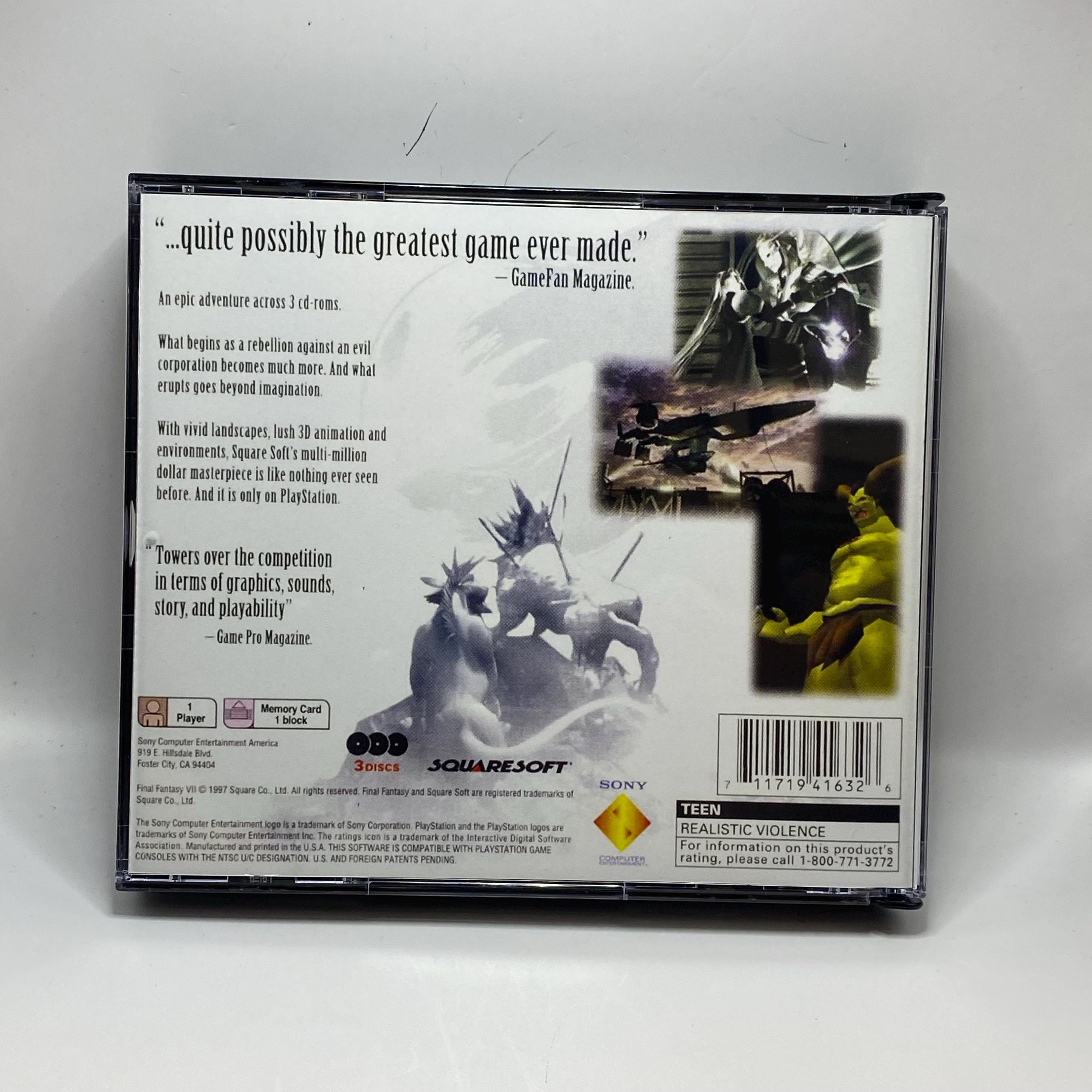 Jeu Final Fantasy VII (7) Pour PlayStation 1 (PS1) - Version Française - Bon État