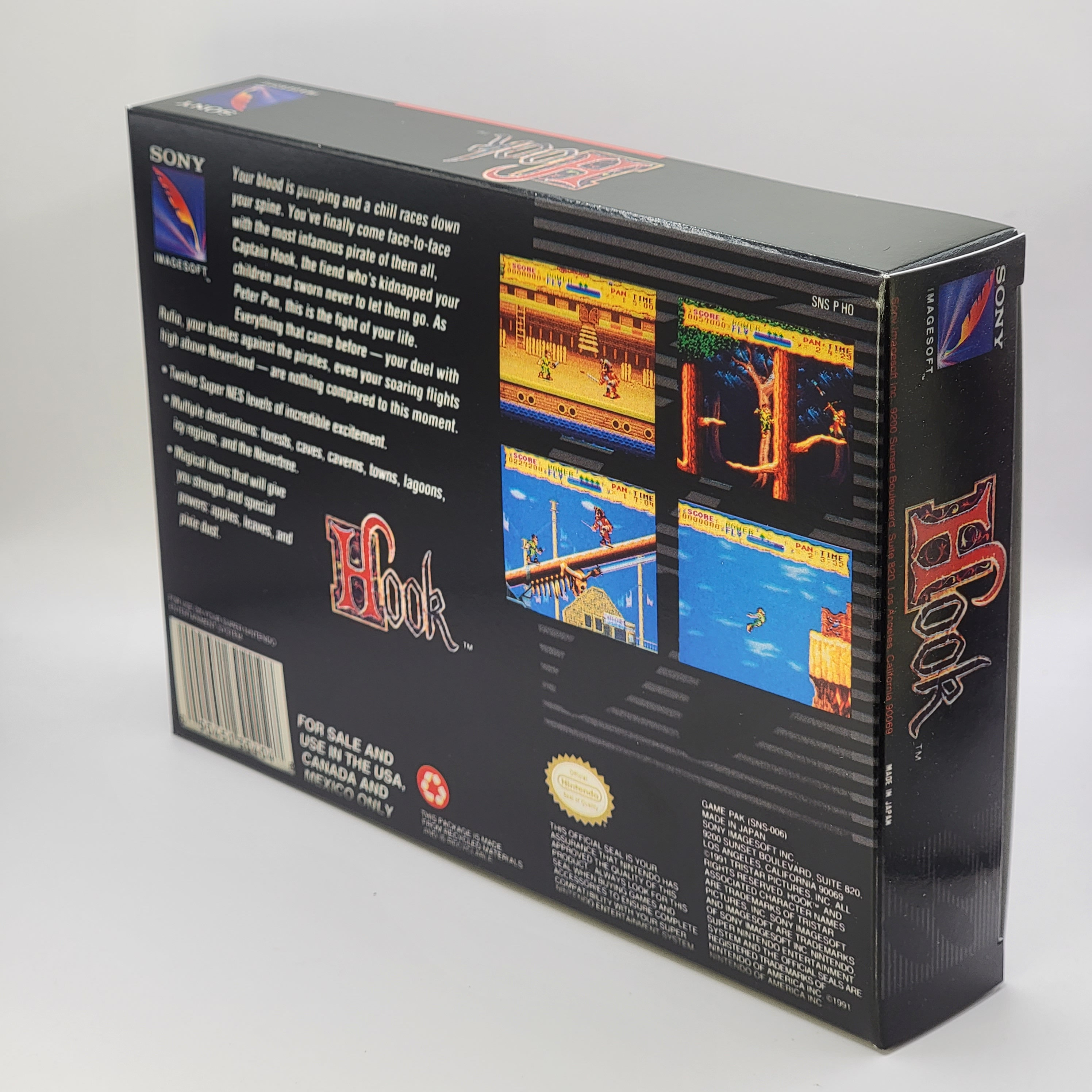 Hook | NTSC | Super Nintendo | SNES | En | Reproduction Box and Inner ...