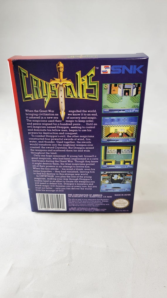 Crystalis | NTSC | Nintendo | NES | En | Reproduction Box - Etsy