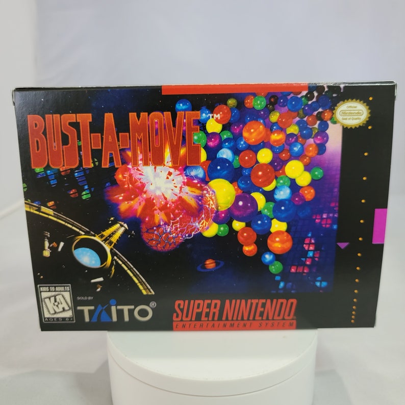 Bust-a-move | NTSC | Super Nintendo | SNES | En | Reproduction Box and ...