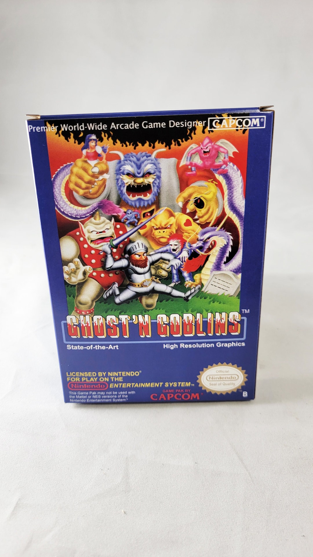 Ghosts N Goblins PAL Nintendo NES En Reproduction Box