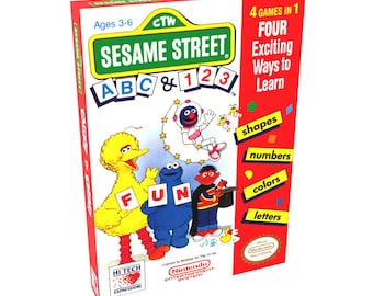 Sesame Street ABC & 123 | NTSC | Nintendo | NES | En | Reproduction Box