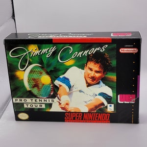 Jimmy Conners Pro Tennis Tour | NTSC | Super Nintendo | SNES | En | Reproduction Box and Inner Tray