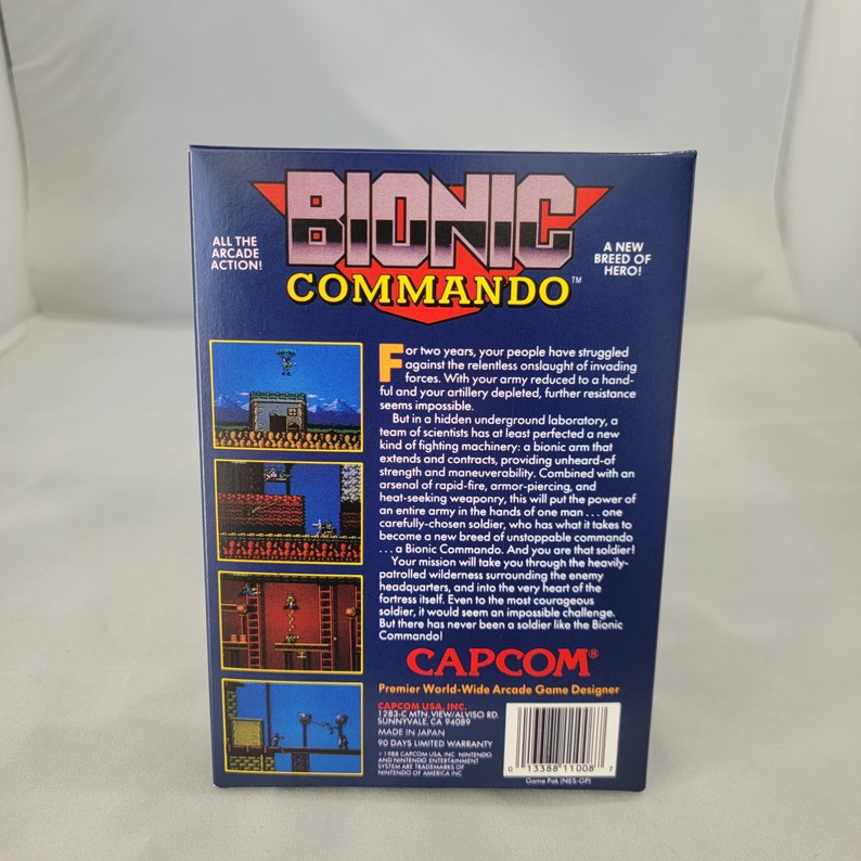 Bionic Commando | NTSC | Nintendo | NES | En | Reproduction Box - Etsy