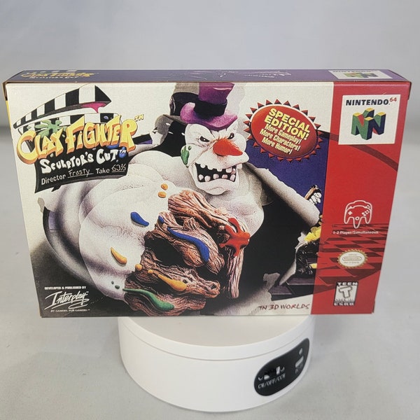 Clay Fighter Sculptor's Cut | NTSC | Nintendo 64 | N64 | En | Reproduction Box and Inner Tray