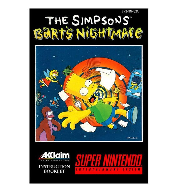 The Simpsons Bart's Nightmare NTSC Super Nintendo SNES En