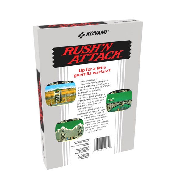 Rush'n Attack | NTSC | Nintendo | NES | En | Reproduction Box - Etsy