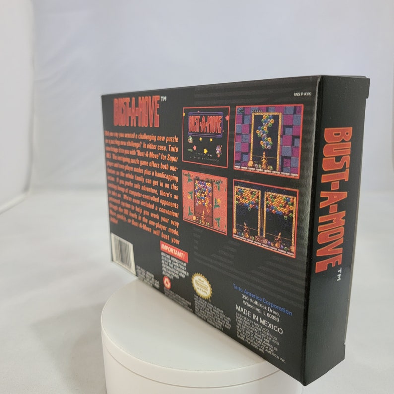 Bust-a-move | NTSC | Super Nintendo | SNES | En | Reproduction Box and ...