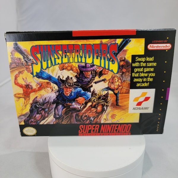 Sunset Riders | NTSC | Super Nintendo | SNES | En | Reproduction Box and Inner Tray