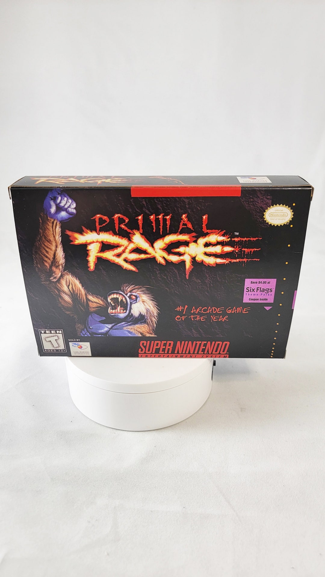 Primal Rage NTSC Super Nintendo SNES En Reproduction Box