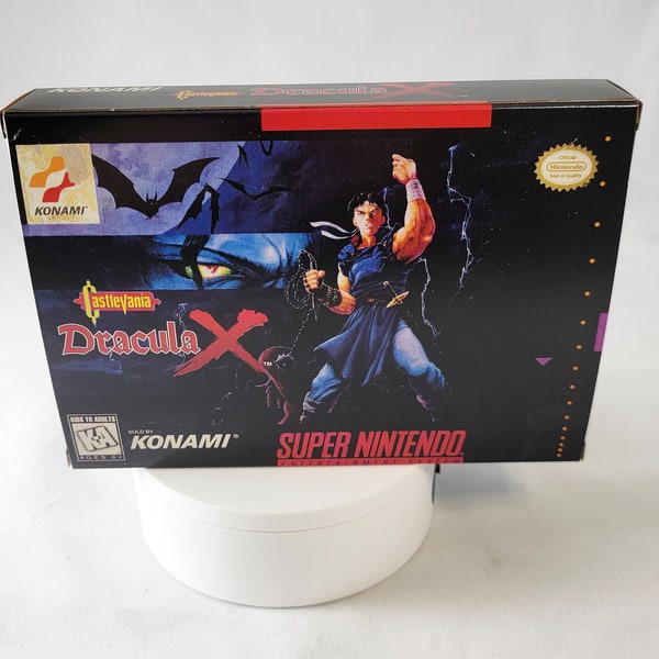 Castlevania Dracula X | NTSC | Super Nintendo | SNES | En | Reproduction Box and Inner Tray