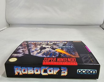 Robocop NTSC Super Nintendo SNES En Reproduction Box