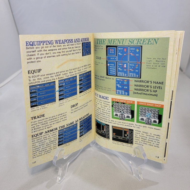 Final Fantasy | NTSC | Nintendo | NES | En | User Instruction Manual - Etsy