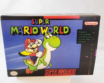 Super Mario World | NTSC | Super Nintendo | SNES | En | Reproduction Box and Inner Tray