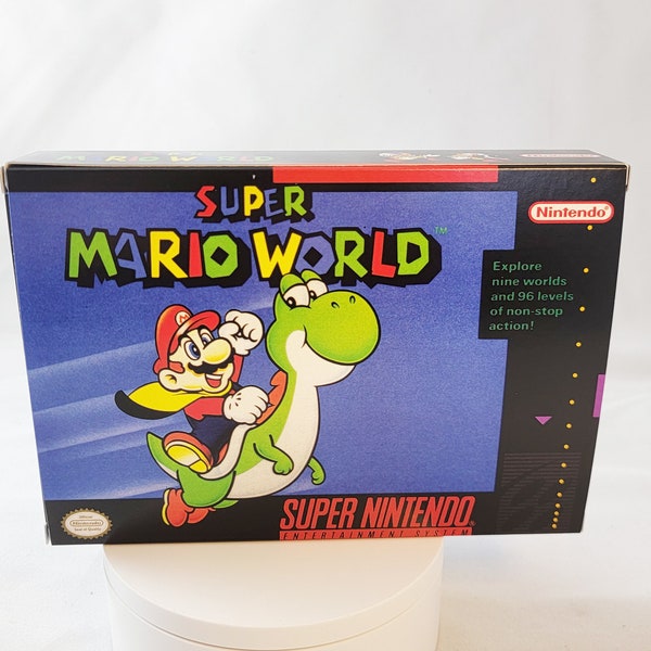 Super Mario World | NTSC | Super Nintendo | SNES | En | Reproduction Box and Inner Tray