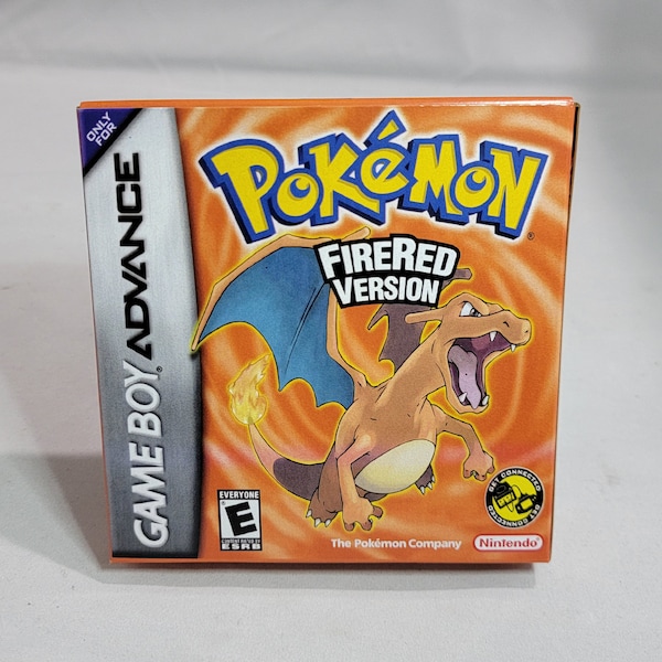 Pokemon FireRed | NTSC | Gameboy Advance | GBA | En | Reproduction Box and Inner Tray