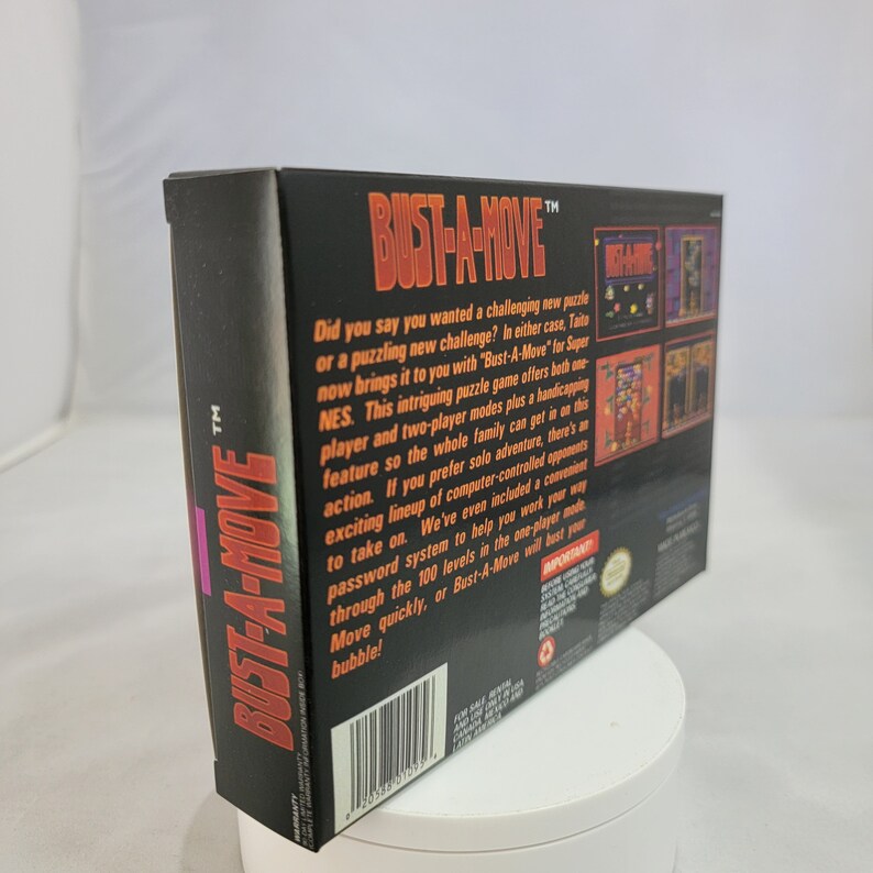 Bust-a-move | NTSC | Super Nintendo | SNES | En | Reproduction Box and ...