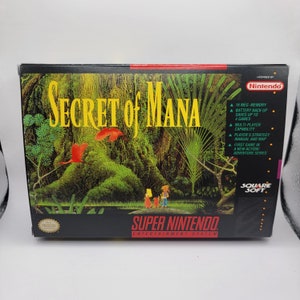 Secret of Mana | NTSC | Super Nintendo | SNES | En | Reproduction Box and Inner Tray