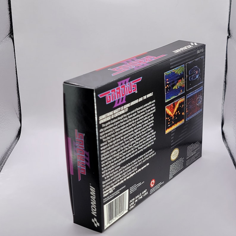Gradius 3 | NTSC | Super Nintendo | SNES | En | Reproduction Box and ...