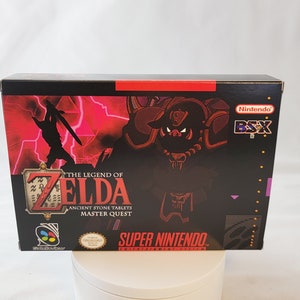 The Legend of Zelda Ancient Stone Tablets Master Quest [Custom] | NTSC | Super Nintendo | SNES | En | Reproduction Box and Inner Tray