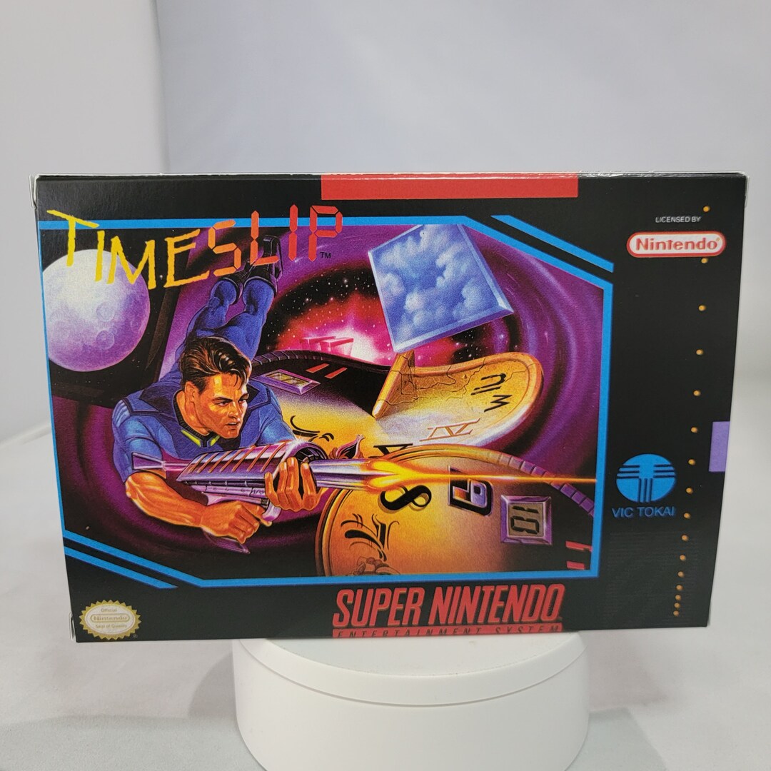 Time Slipsnes Label Timeslip | NTSC | Super Nintendo | SNES | En | Reproduction Box and ...
