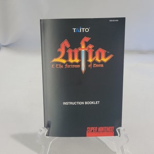 Lufia | NTSC | Super Nintendo | SNES | En | User Instruction Manual