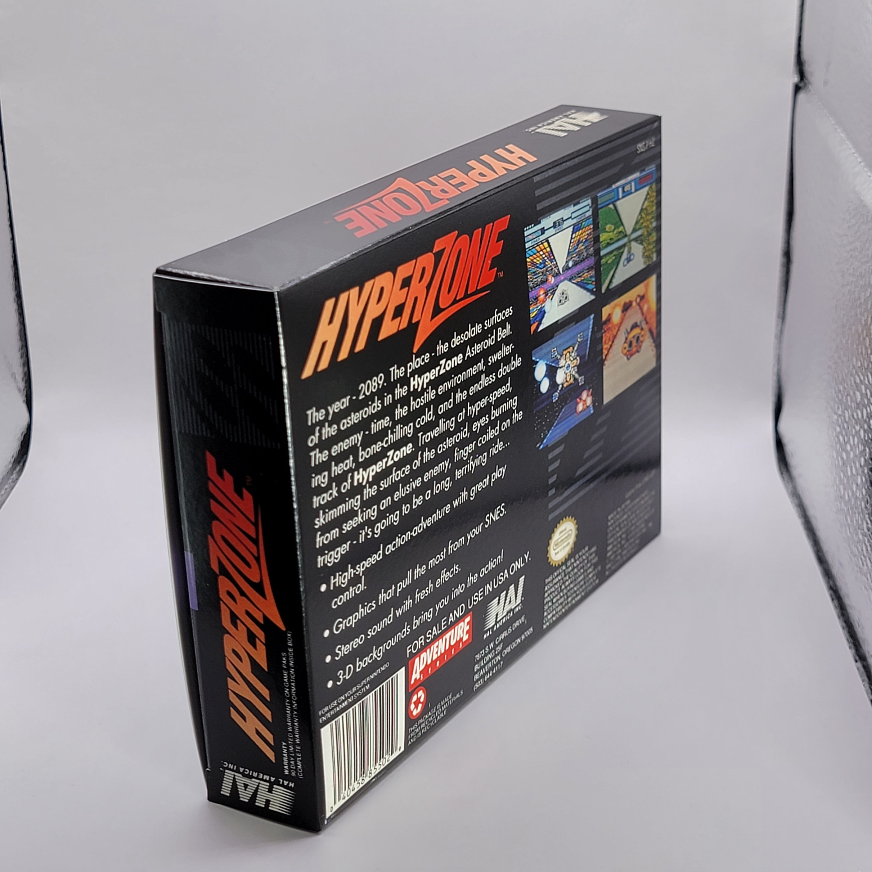 Hyperzone Hyperzone | NTSC | Super Nintendo | SNES | En | Reproduction Box and ...