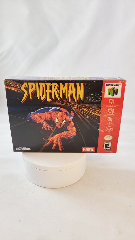 Spider man NTSC Nintendo 64 N64 En Reproduction Box and Inner Tray
