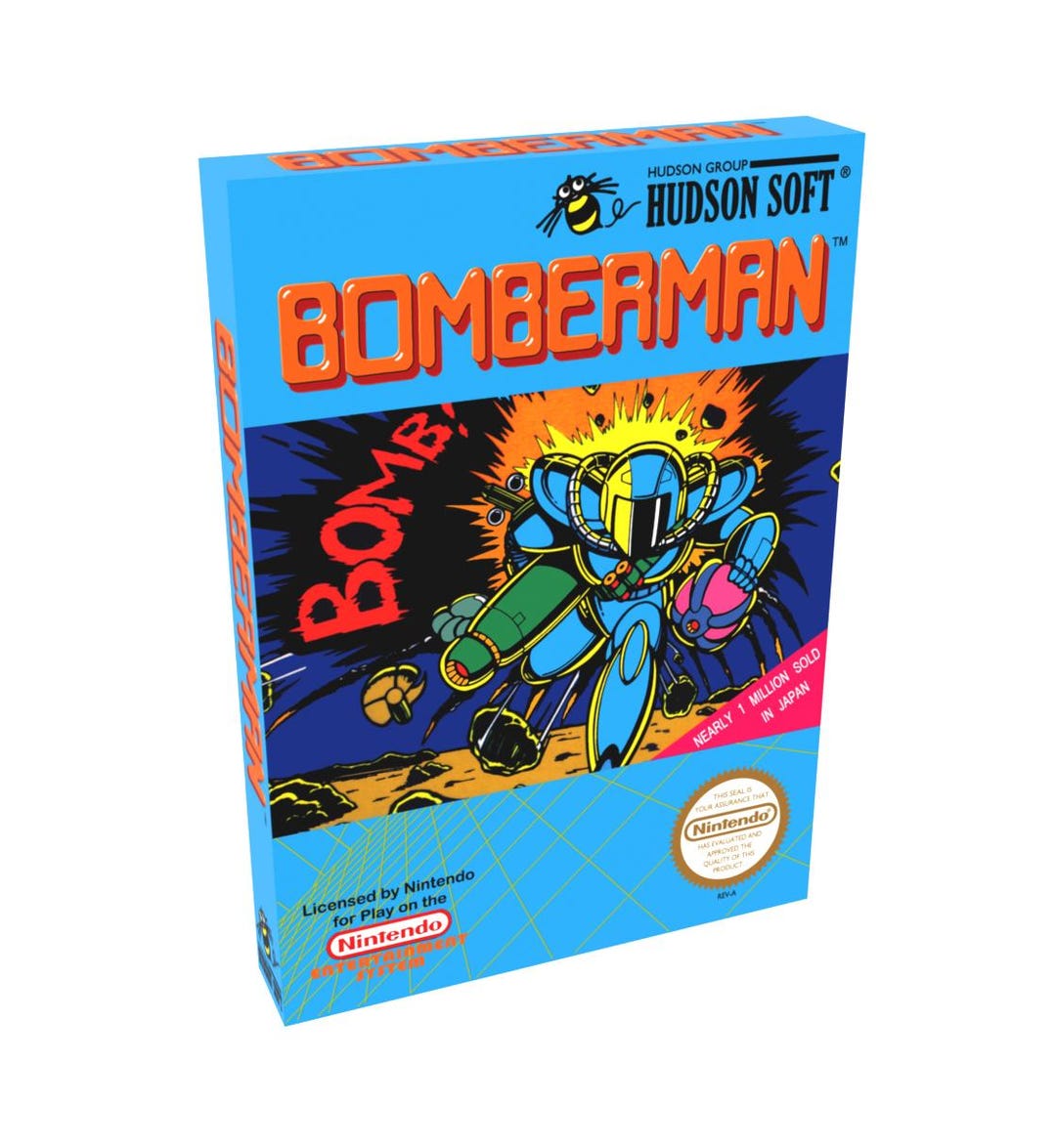 Bomberman NTSC Nintendo NES En Reproduction Box