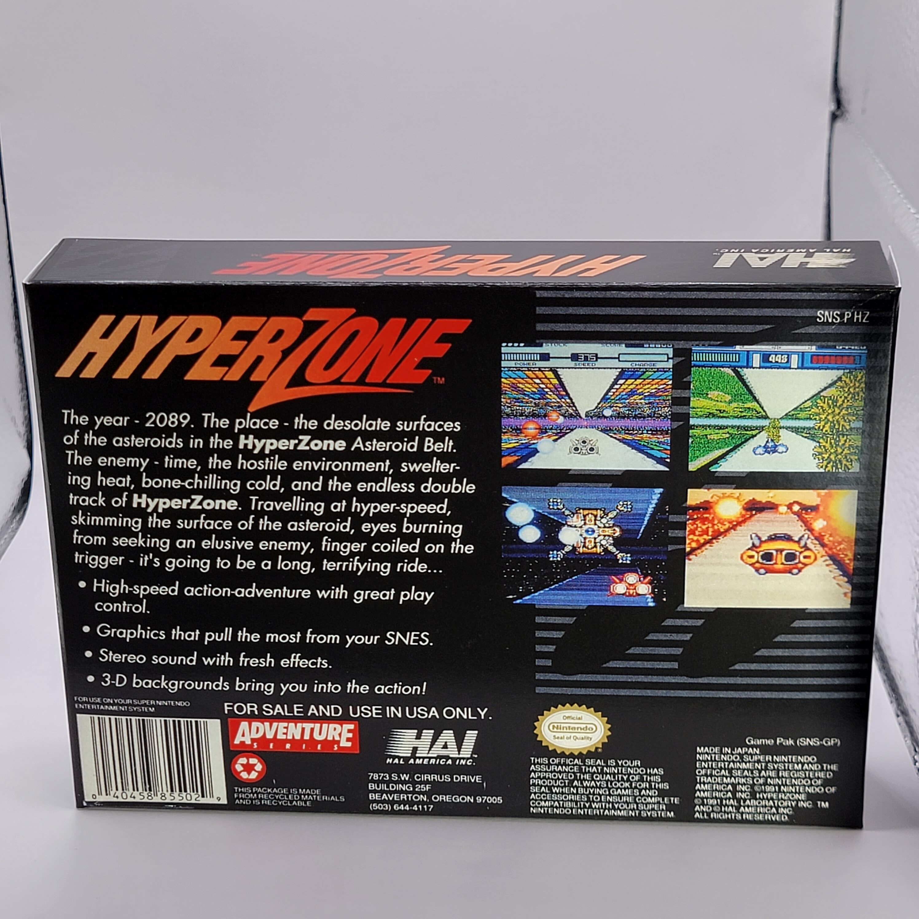 Hyperzone Hyperzone | NTSC | Super Nintendo | SNES | En | Reproduction Box and ...