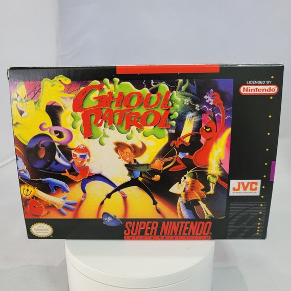 Ghoul Patrol NTSC Super Nintendo SNES En Reproduction Box and