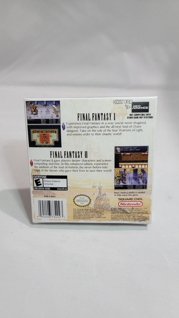 Final Fantasy 1 and 2 Dawn of Souls | NTSC | Gameboy Advance | GBA